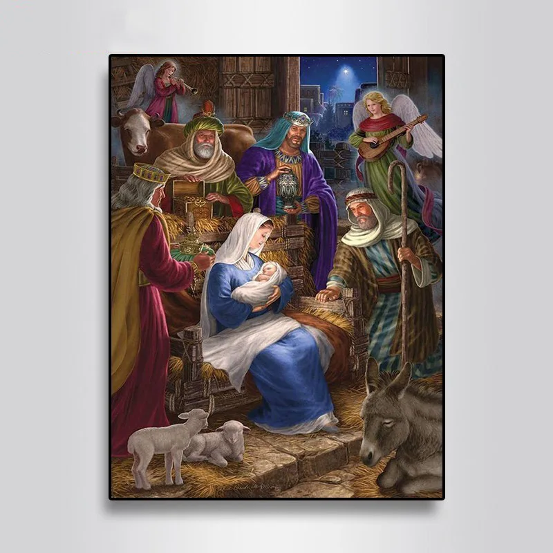 LZAIQIZG 5D алмазная картина Девы Марии дети христианская религия Иисус Христос Алмазная вышивка материнская любовь ребенок религиозный - Цвет: 3