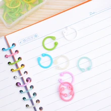60 шт. креативное пластиковое многофункциональное круглое кольцо 15 мм офисная прищепка поставки свободные листья красочные книги переплетные кольца