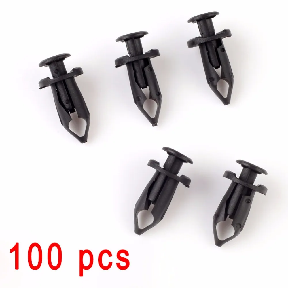 100pcs Plastic 8mm Hole Rivet Fender Push Clips ATV For Honda King Quad