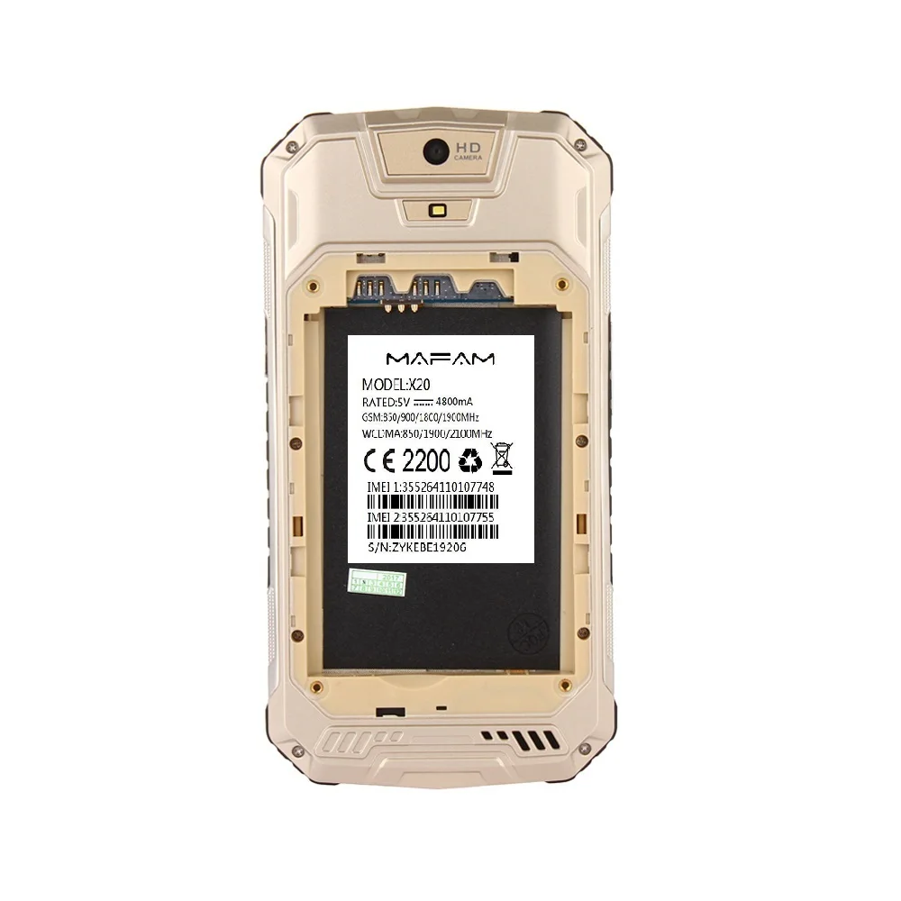 Mafam X20 Rugged Outdoor Android 6.0 Smartphone 5.0inch QHD Screen Quad Core 1+8GB 3G WCDMA 2G GSM Slim Mobile Phone