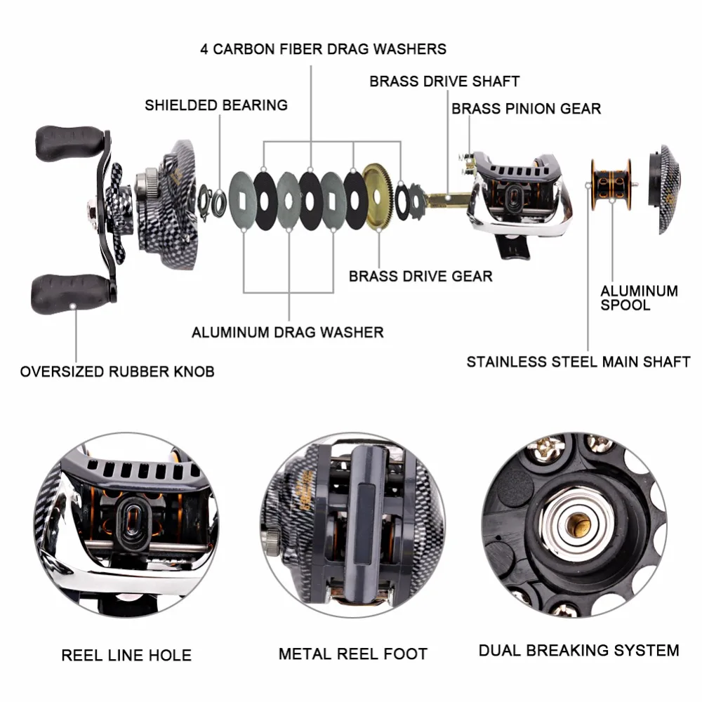 Lieyuwang мультипликаторная катушка 12+1 подшипник 6.3: 1 катушка рыболовная фидер Левый Правый Baitcasting Литья Рыболовная Катушка С ЧПУ Рыболовные Катушки Карп Приманки Shimano все для рыбалки рыбалка