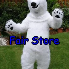 Высокое качество Polar bear костюм талисмана Рождество животных зимние Маскоты te костюм на Хеллоуин костюм EMS sw178