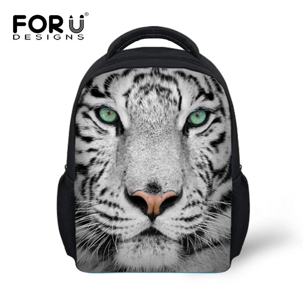 New 12 Inch Kids Animal Backpack Boy School Bags,tiger Head Backpack 3d