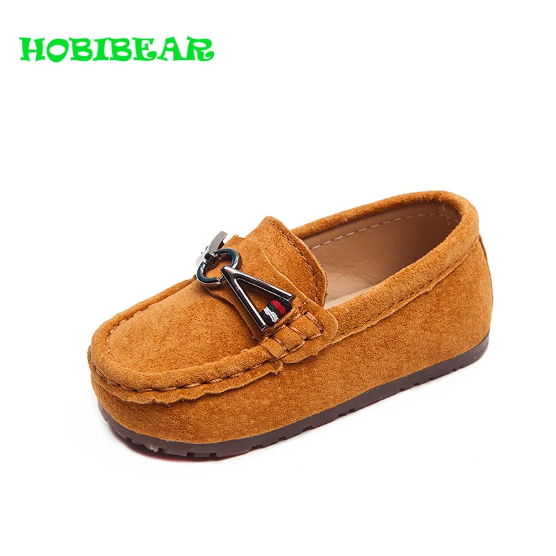 

HOBIBEAR Children Boys Loafers Khaki Brown Casual Slip on Kids Shoes Weight Light Boys Flat Shoes Comfortable Fashion Sneakers