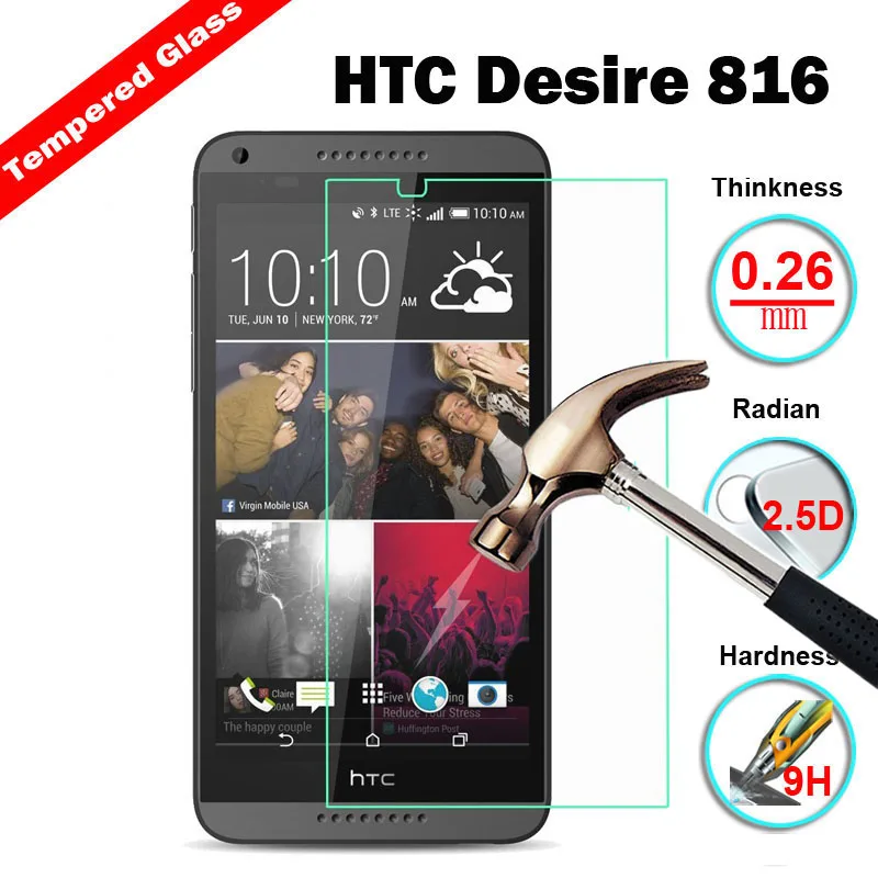 XSKEMP против пальцев закаленное стекло для HTC Desire 816 2.5D 0 3 мм 9H твердость