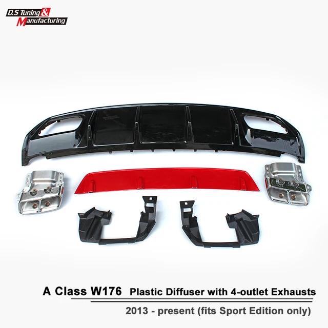 Abs A45 Amg Diffusore 304 In Acciaio Inox 4 Outlet Tip