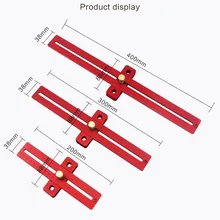 Woodworking Ruler Hole Hole Ruler Aluminum Alloy T-shaped Ruler Woodworking Scriber Woodworking DIY Tools