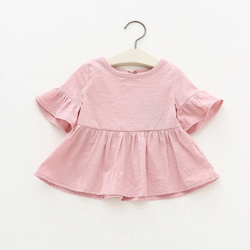 

Style Cotton Solid Boys Girls Tops Baby Girls Clothes