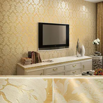 

ZXqz 128 Best 10M roll Red stripe wallpaper High quality non woven wall paper decor for living room bedroom background Jacquard