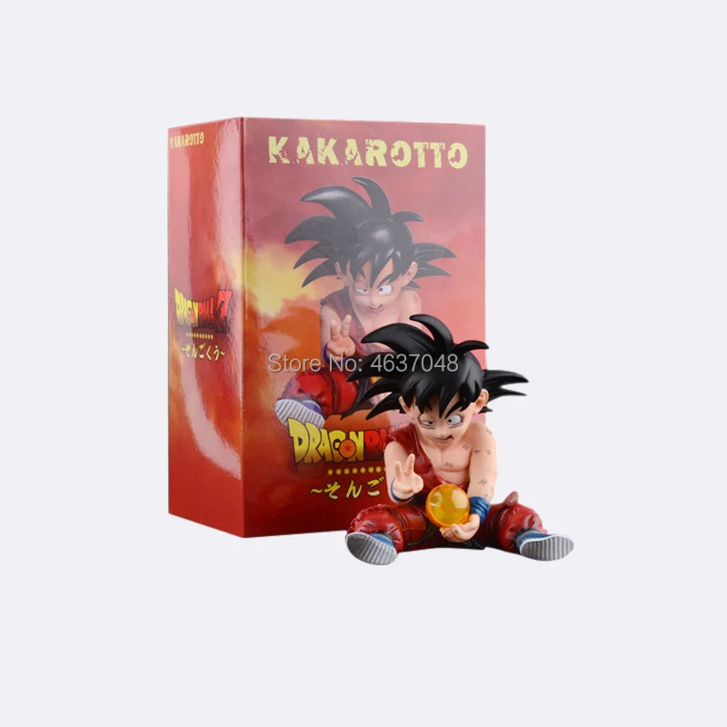 11 см аниме Dragon Ball Z Son Goku Child Majin Buu Cell Freeza Frieza Buruma Bulma ПВХ фигурка, Игрушечная модель малыша - Цвет: Son Goku in box