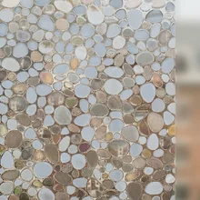 3D не гелевые оконные наклейки теплоизоляция прозрачная непрозрачная Электростатическая галька стеклянная пленка, 60 м(Ш) x1M