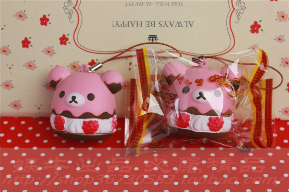 Оригинальная упаковка мягкая кавайная мягкая микс Rilakkuma queeze bun игрушка для сотового телефона san-X squishies Хлеб - Цвет: 10