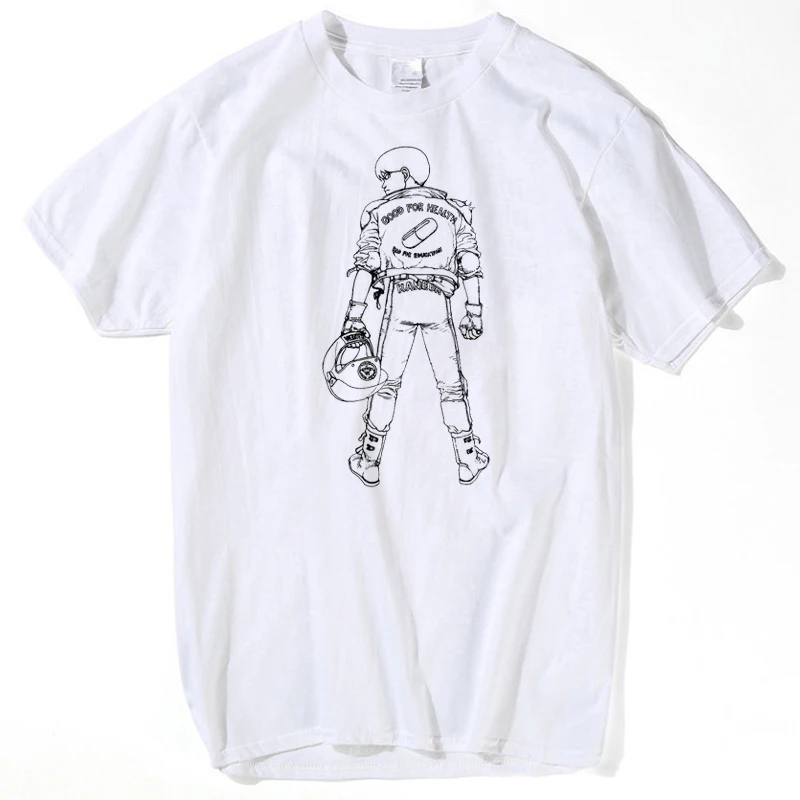 Добро пожаловать в Neo Tokyo Мужская футболка Akira Shotaro Kaneda мотоцикл Забавные футболки короткий рукав хлопок на заказ брендовая одежда - Цвет: D14h