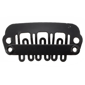 

50pcs Black U Shape hair Clips for Snap Clip For Hair Extension Wig Weft hair clip 23mm