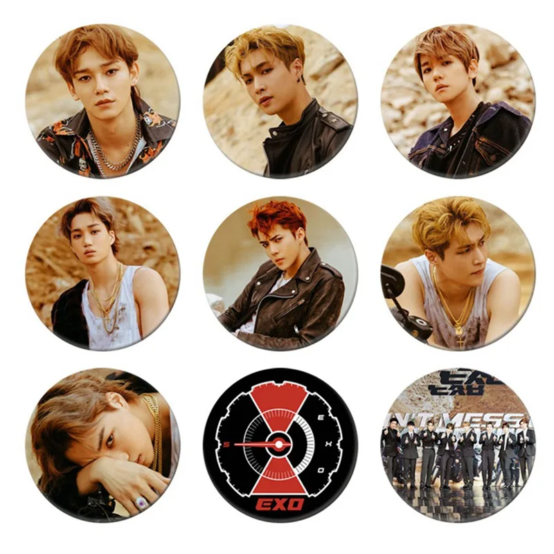 

Korean KPOP EXO Album DON'T MESS UP MY TEMPO Brooch Pin Badge Accessories For Clothes Hat Backpack Decoration