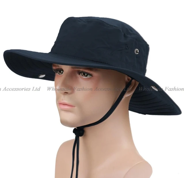 6pcs Men Blank Bucket Hat with String Women Plain Buckets Hat Mens
