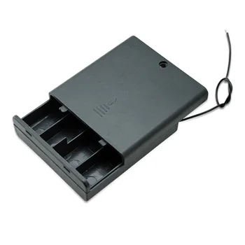 

20PCS Plastic Storage Box Case Holder for 4 X AA 2A Cells Battery with 6" Wire Leads