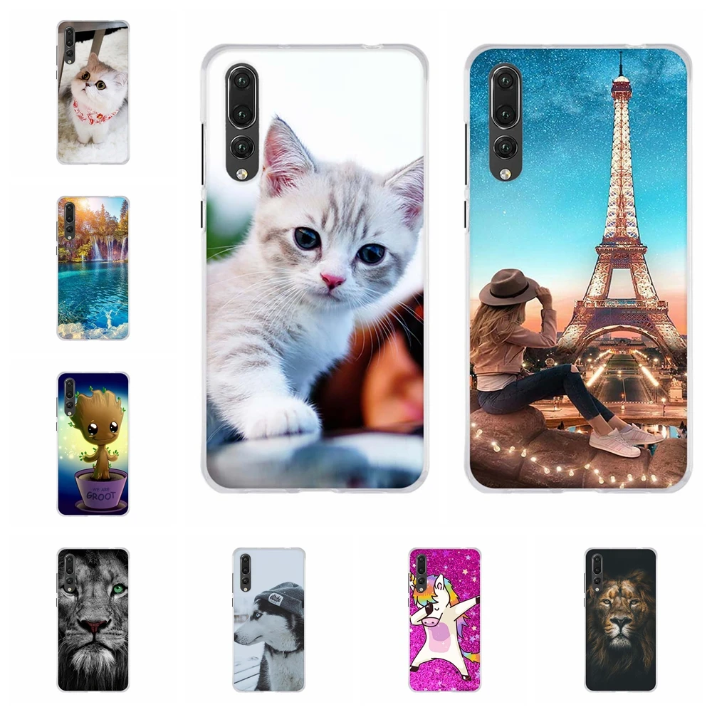 

For Huawei P20 Pro Case Soft Silicone TPU For Huawei P20 Pro CLT-L09 CLT-L29 Cover Geometric Patterned For Huawei P20 Plus Funda