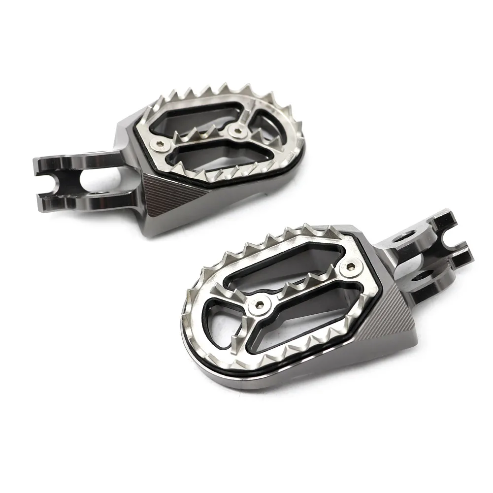 Мотокросса CNC алюминиевые внедорожные подножки для Suzuki RM-Z250 RM-Z 250 2005 2006 RM250 2006 2007 2008 - Цвет: Серый