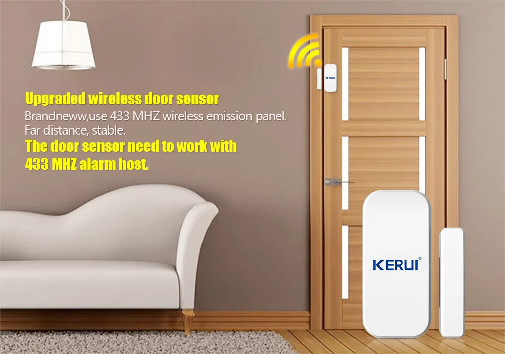 KERUI Wireless Door Magnetic Sensor Detector For Touch Keypad Panel GSM PSTN Home Security Burglar Voice Alarm System security led lights