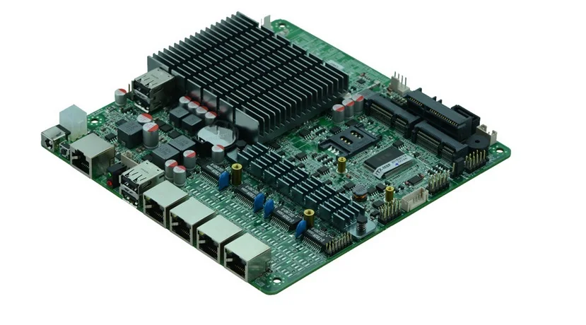 Bay Trial SOC Platform Dual Core j1800 Fanless Mini ITX 4 Ethernet LAN Ports Motherboard