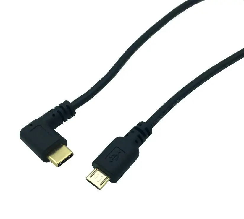 30cm 1ft Right Angle Micro OTG to Left Angle mini USB Cable 4 Digital Amplifier