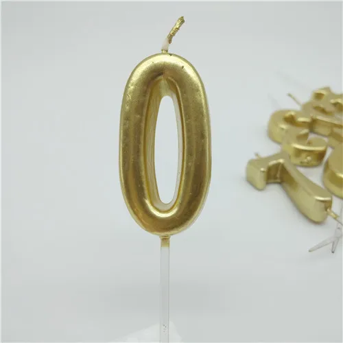1piece Gold Candles Number 0 1 2 3 4 5 6 7 8 9 Candle for Kids Adult