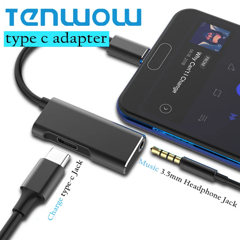 Otg конвертер usb Тип C адаптер мм до 3 5 разъем для наушников зарядки аудио сплиттер