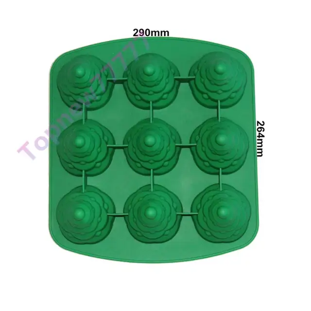 3D 9 Hole Christmas Tree Silicone Tray Pudding Cupcake 3D 9 Hole Christmas Tree Silicone Tray Pudding Cupcake