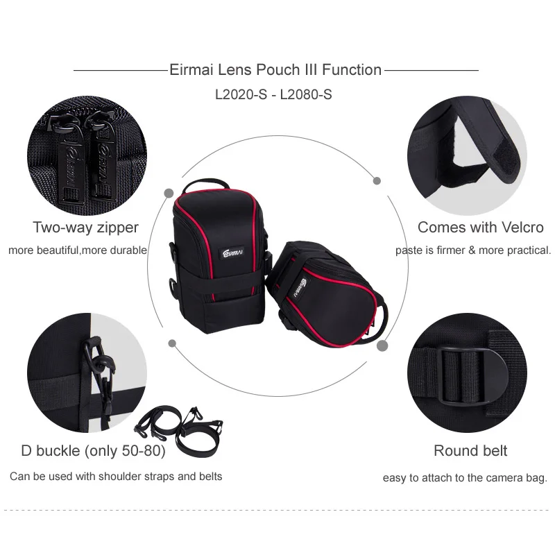 Cena Zdjęcie regulowany pasek DSLR wyściełany aparat talia uchwyt na pas w Nylon funkcjonalna miękka wyściólka torba na obiektyw etui do Canon Nikon