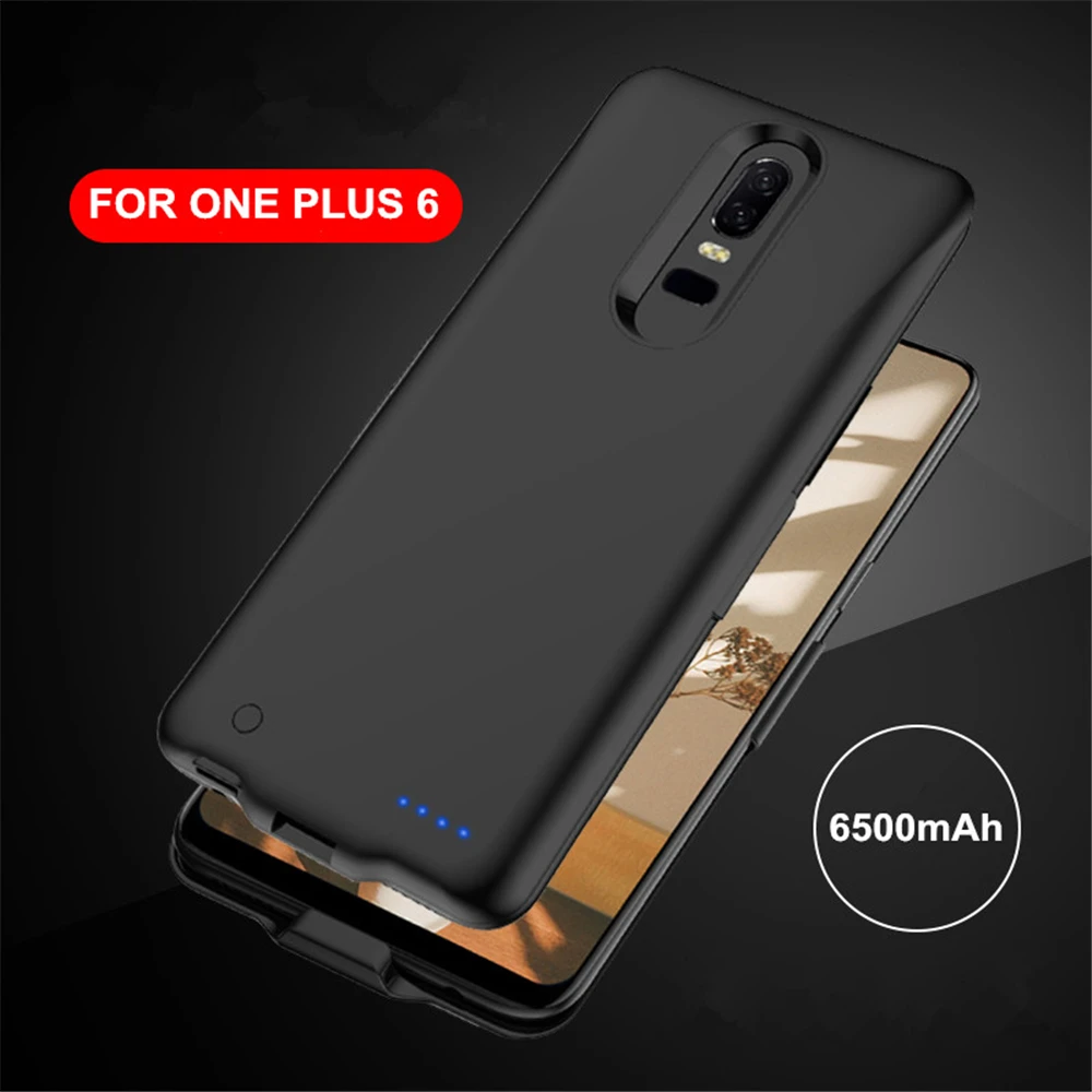 

2019 6500mAh External Battery Charger Case For Oneplus 6 Battery Cover Portable Power Bank Shockproof Charging Back Cover