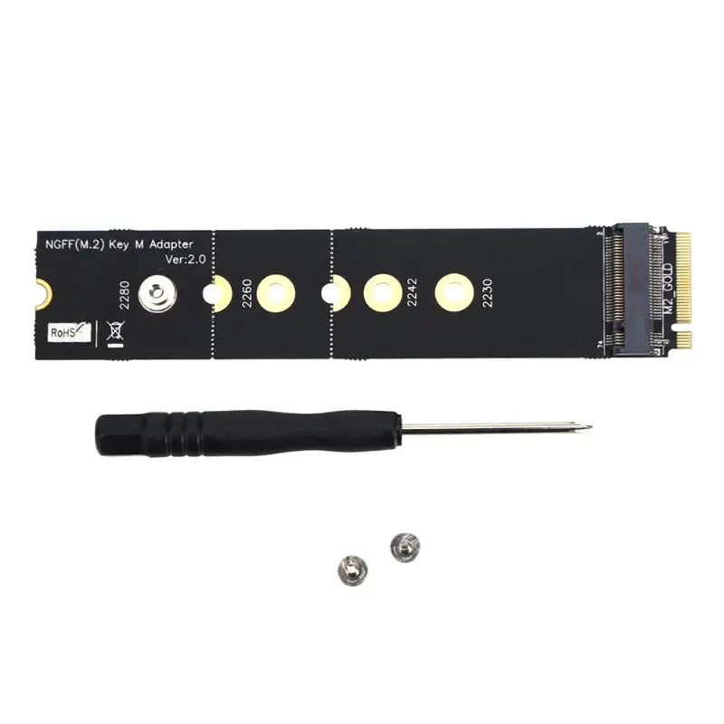 

PCI-E Riser Card M.2 NGFF Expansion Card M key nvme PCIE M2 SSD Extender Adapter Converter Card with Screws tools