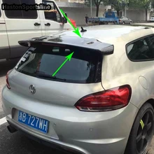 Scirocco V Стиль углеродного волокна задняя Крока крыши спойлер крыло автомобиля для Volkswagen Scirocco 2009