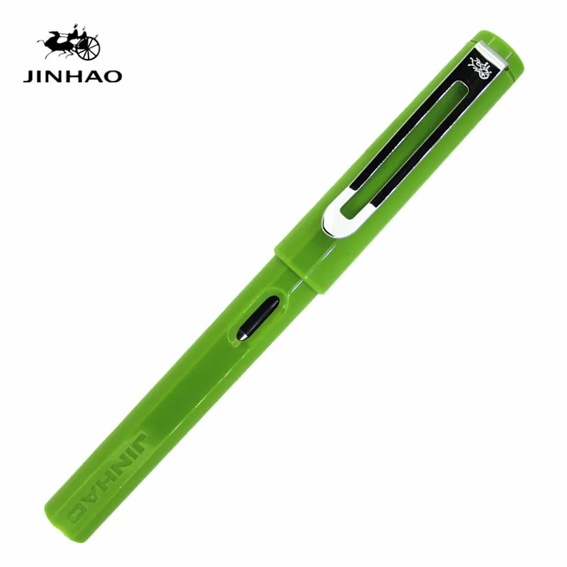 Jinhao 599a авторучка чернильная ручка Pluma Stylo Plume Vulpen Stilografica канцелярский подарок для студента ручки Дополнительно каллиграфия ручка - Цвет: 599Aqingcaolv