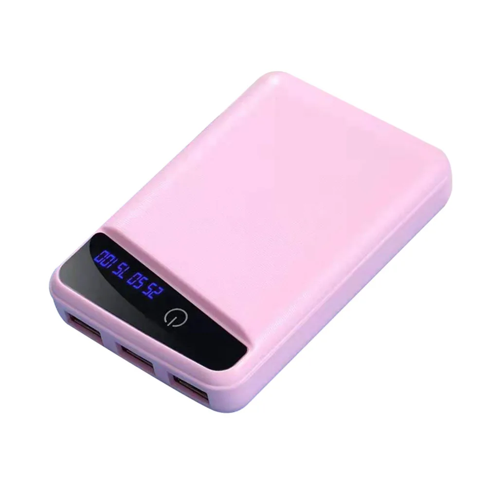 Pink 3 шт 18650 зарядное устройство чехол банк питания чехол DIY коробка 3 usb порта LSMK99 - Цвет: Pink