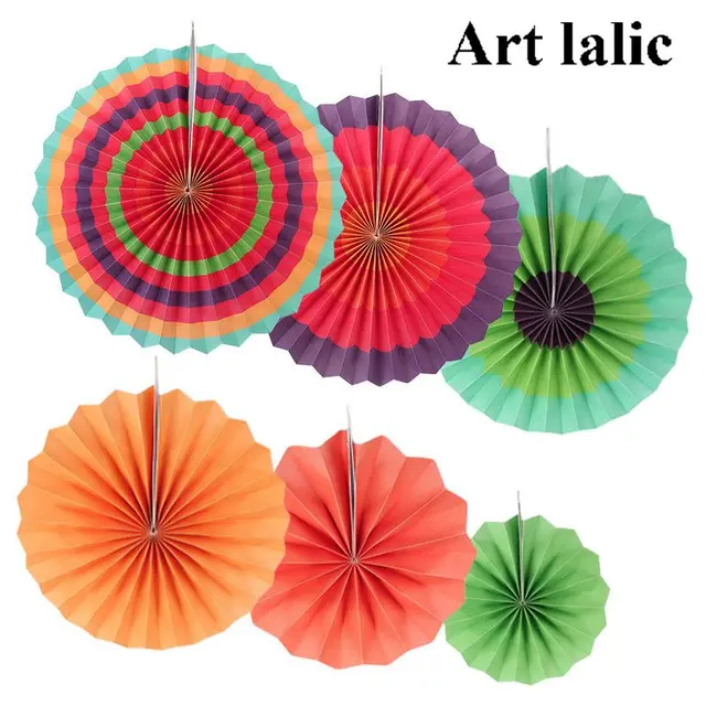 Diy Handcraft Paper Fan Stripe Dot Round Wheel Disc Party Wall Decor Diy Handcraft Paper Fan Stripe Dot Round Wheel Disc Party Wall Decor Kindergarten Kids Birthday Toys