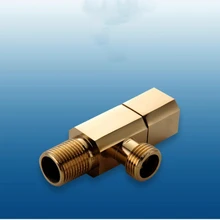 1 шт. угловой клапан 304 латунь 1/" Мужской x 1/2" Мужской клапан биде аксессуары для ванной комнаты Золотая отделка