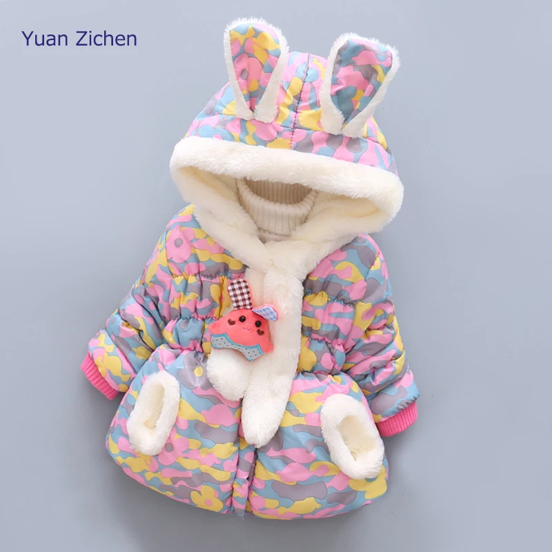 Baby Girls Jacket Autumn Winter Jacker For Girls Winter Coat Kids Warm Hooded Children Outerwear Coat Down Jacket  Coat