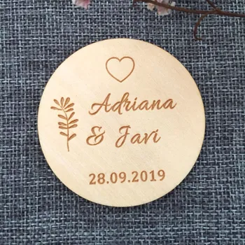 

Personalized Forest save the date magnet , Wedding Favors ,Wooden Magnet ,Rustic Anniversary Gift, Wedding Announcement