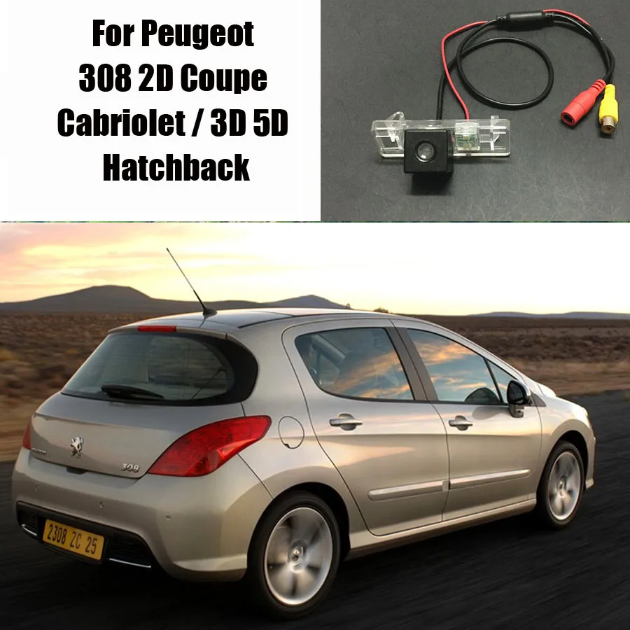 

Rear View Camera Parking Camera / Reverse Camera For Peugeot 308 2D Coupe Cabriolet / 3D 5D Hatchback / License Plate Lamp OEM
