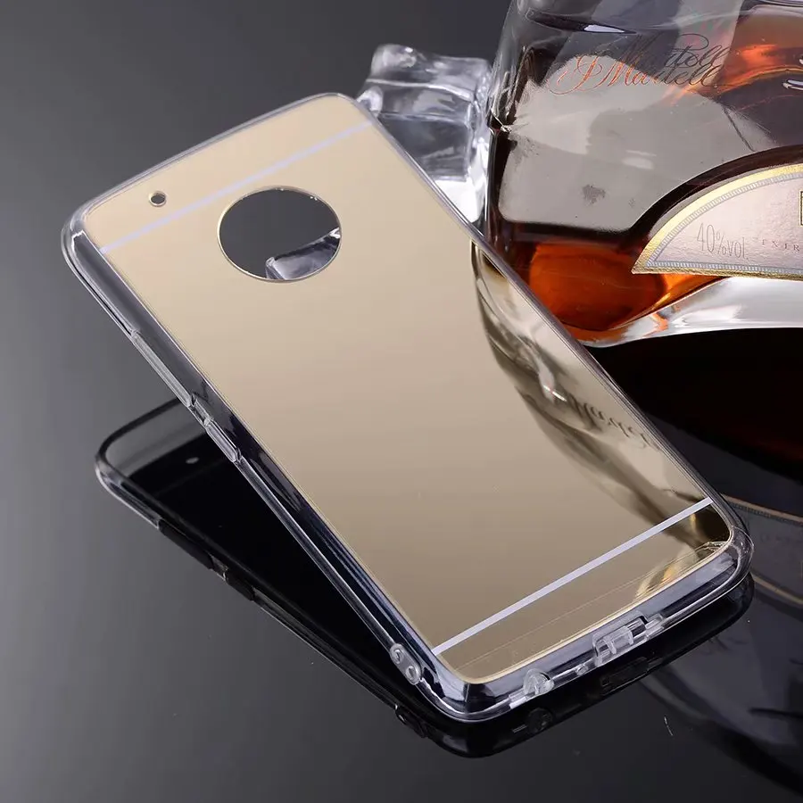 For Motorola Moto G5 Plus Case Luxury Mirror Case Soft TPU