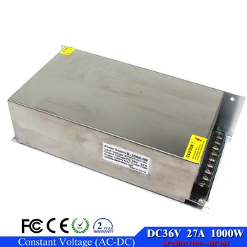 

single output switching power supply 36V 27A 110VAC input LED power supply 1000W 220v to dc36V transformer for Stepper CNC CCTV