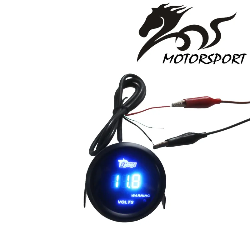 2" 52mm Car Voltmeter Digital led Volts Gauge Black Voltage gauge