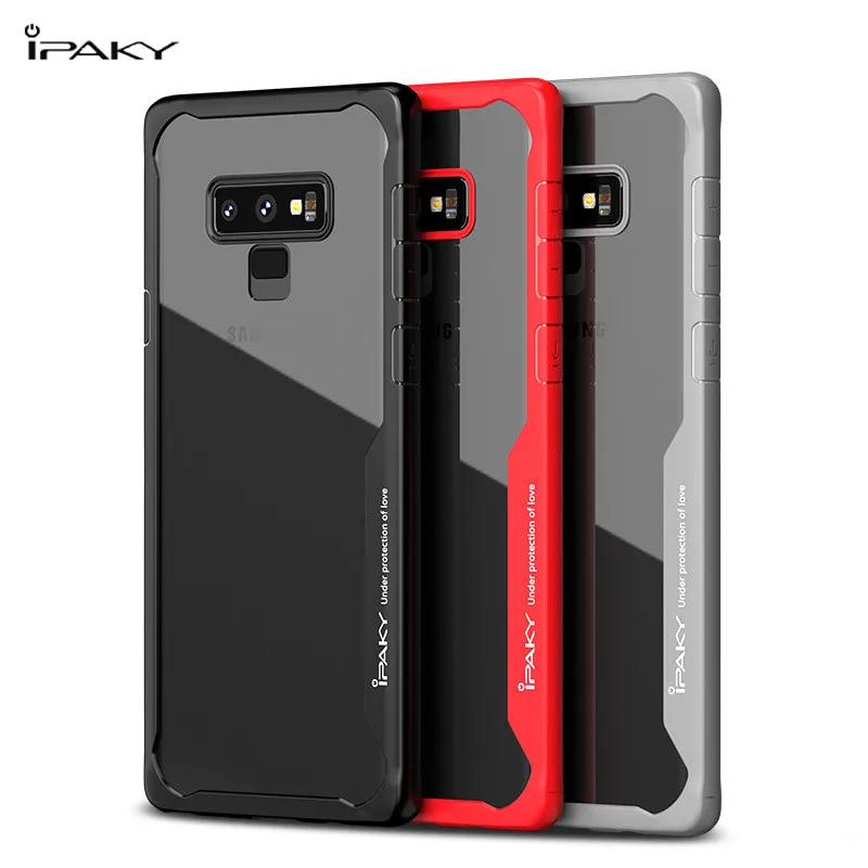Чехол для Samsung Galaxy Note 9 IPAKY противоударный чехол Роскошный прозрачный силиконовый