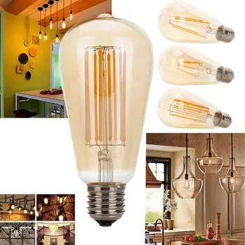 

Edison Led Bulb E27 ST64 6W Vintage Filament Led Bulb Light Non-Dimmable 4W 6W 8W Retro Glass Ball Bombillas 110V 220V