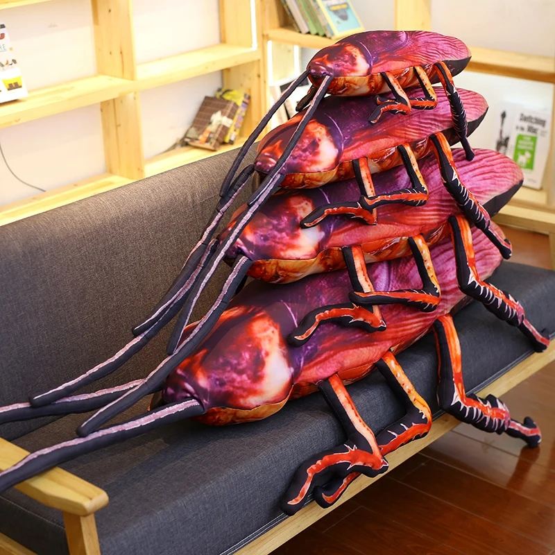 

55cm 75cm Creative Simulation 3D Cockroach Plush Toy Insect Pillow Cushion Birthday Gift Cartoon 1pcs