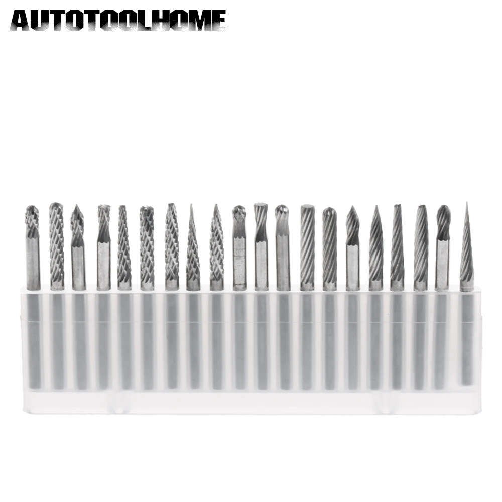 

20pcs 1/8" Tungsten Carbide Rotary Burrs Set For Dremel 4000 Rotary Tools Milling Cutter Engraving Bits Cutting Edge Dia 3mm