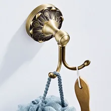 Антикварные крючки для ванной креативный декоративный двойной крючок для одежды настенные полотенца одежда пальто ключ держатель для хранения аксессуары для ванной комнаты