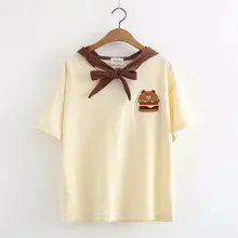 Забавный Бурый Медведь Аппликация Сладкий Девушки консервативный стиль с капюшоном футболка с круглым вырезом Топы Футболка ярко-желтый