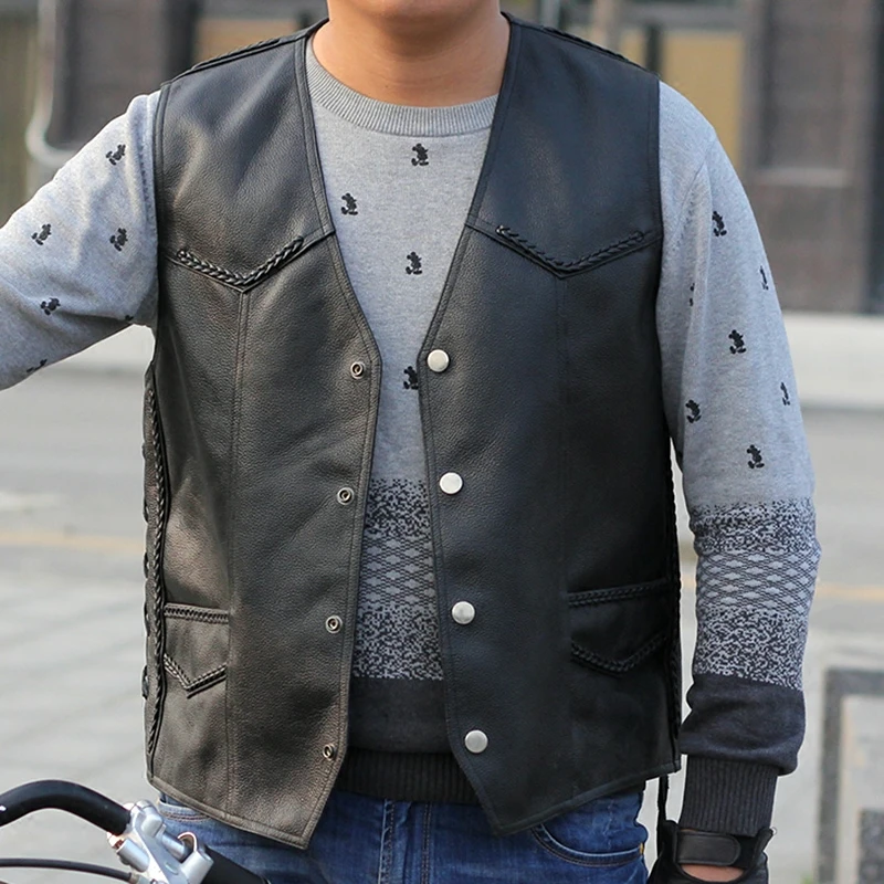 Chaleco Chaqueta Inclinada con Bolsillos Moda Delgado Delgado Abrigo Corto,Negro,S CNBPLS Chaleco Sin Mangas De Cuero De La Motocicleta para Mujer